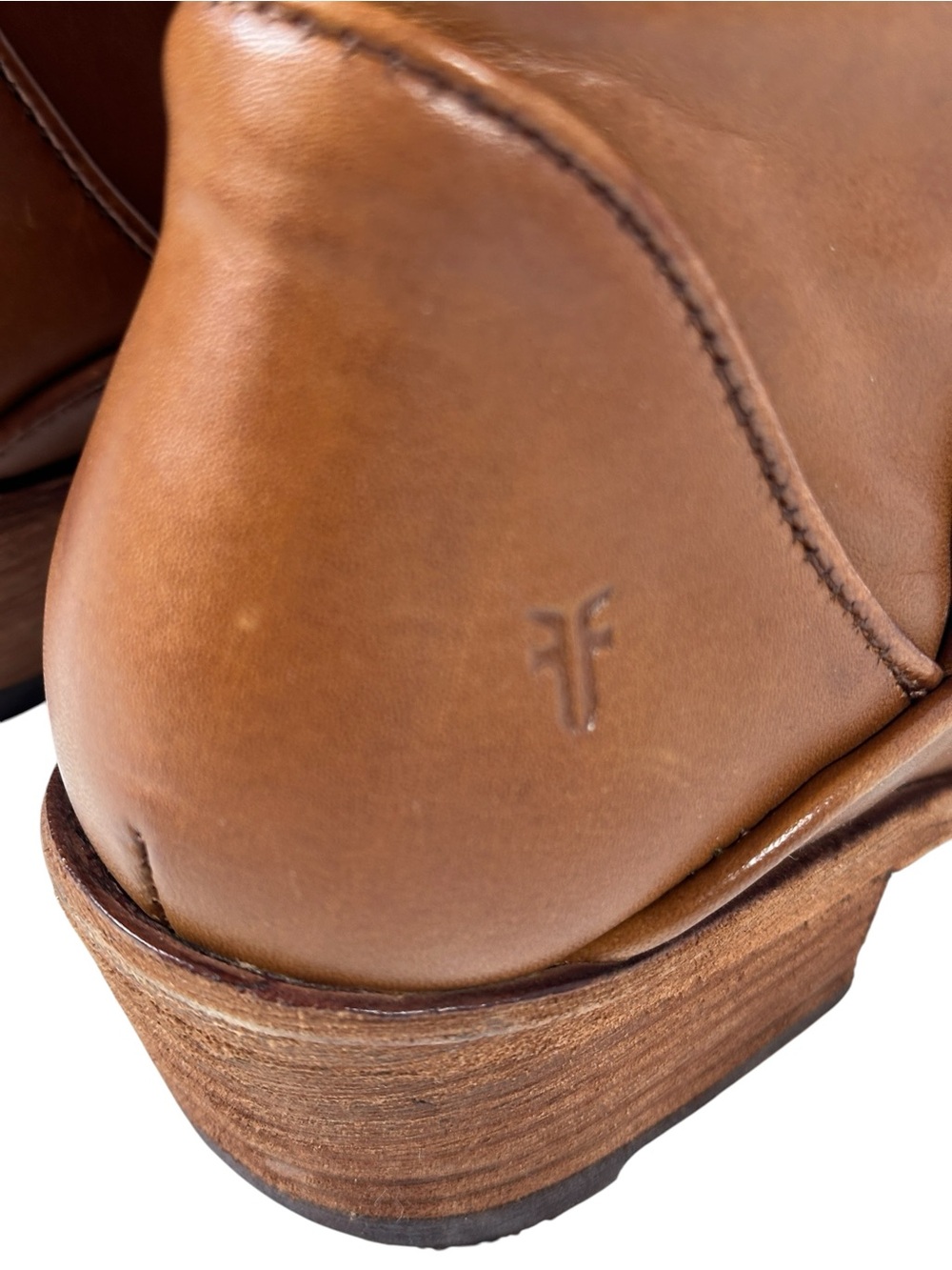 Frye Found Carson Piping Tall Boot in Caramel Sz: 7.5B - Picture 7 of 11